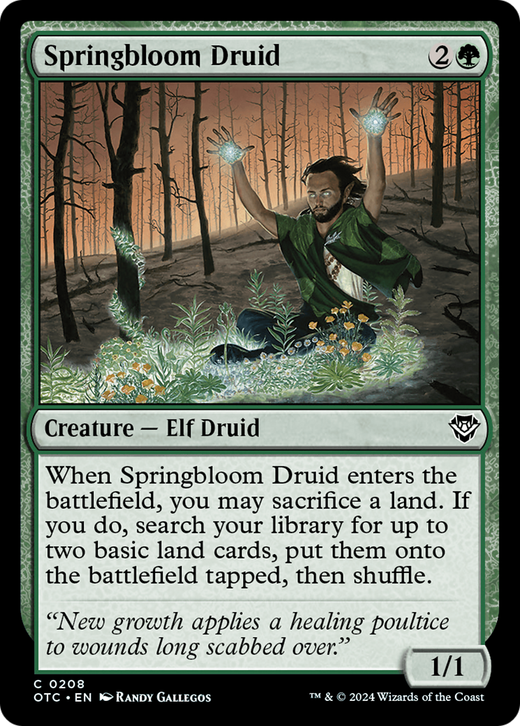 Springbloom Druid [Outlaws of Thunder Junction Commander] | Eastridge Sports Cards & Games