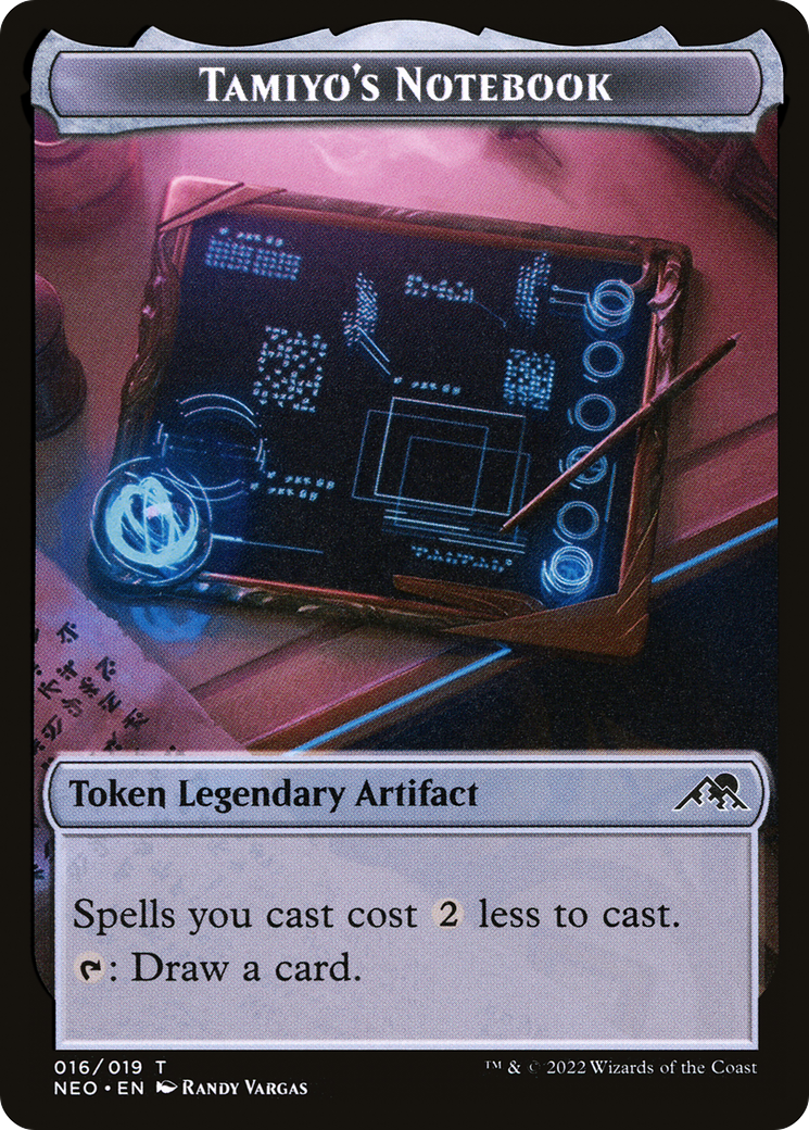 Tamiyo's Notebook Token (NEO-016) - Kamigawa: Neon Dynasty Tokens Foil