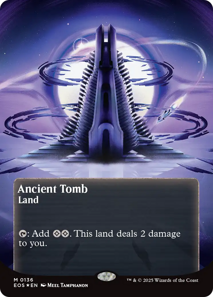 Ancient Tomb (0136) (Borderless) (Galaxy Foil) [Edge of Eternities: Stellar Sights] | Eastridge Sports Cards & Games