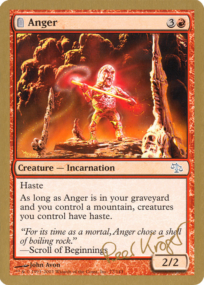 Anger (Peer Kroger) [World Championship Decks 2003] | Eastridge Sports Cards & Games