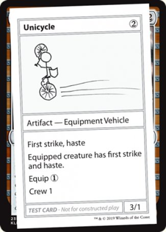 Unicycle (2021 Edition) [Mystery Booster Playtest Cards] | Eastridge Sports Cards & Games