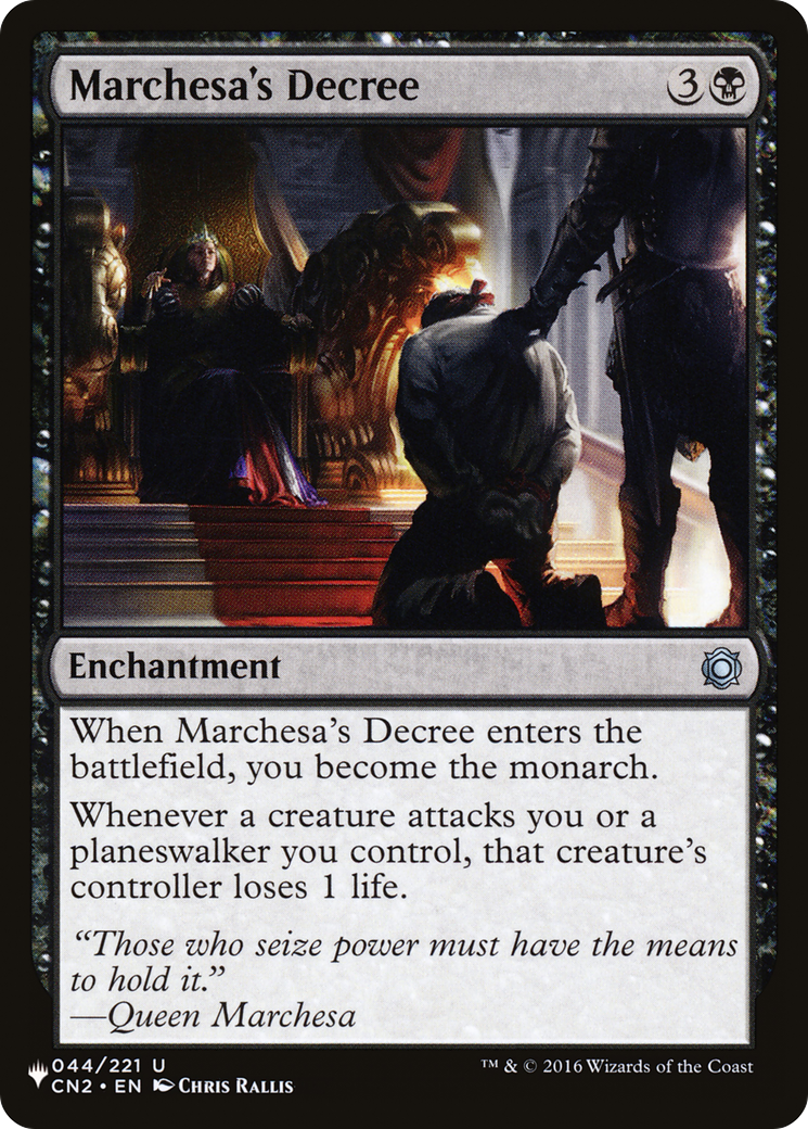 Marchesa's Decree [The List] | Eastridge Sports Cards & Games
