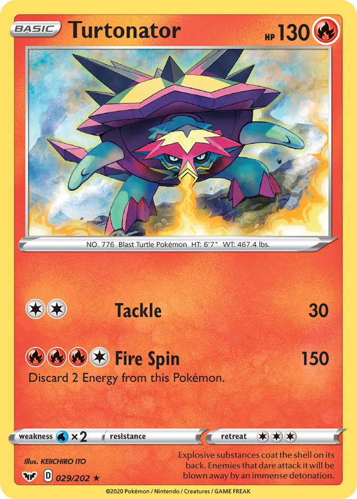 Turtonator (029/202) [Sword & Shield: Base Set] | Eastridge Sports Cards & Games
