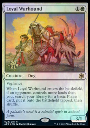 Loyal Warhound [Dungeons & Dragons: Adventures in the Forgotten Realms Prerelease Promos] | Eastridge Sports Cards & Games