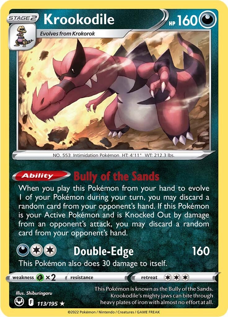 Krookodile (113/195) [Sword & Shield: Silver Tempest] | Eastridge Sports Cards & Games