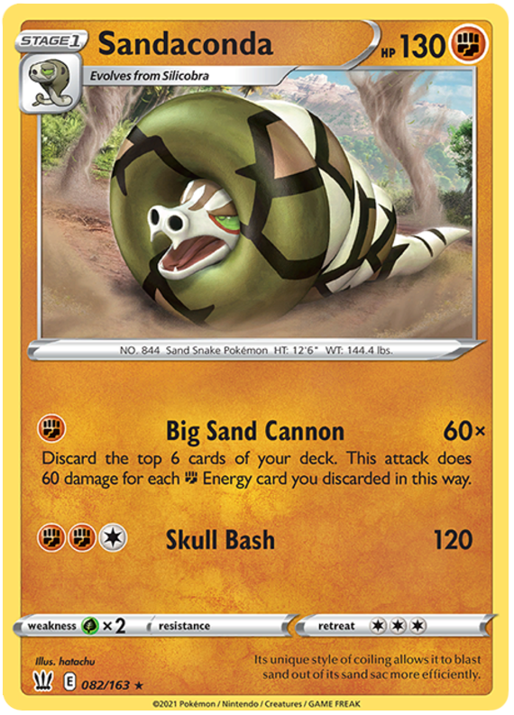 Sandaconda (082/163) [Sword & Shield: Battle Styles] | Eastridge Sports Cards & Games