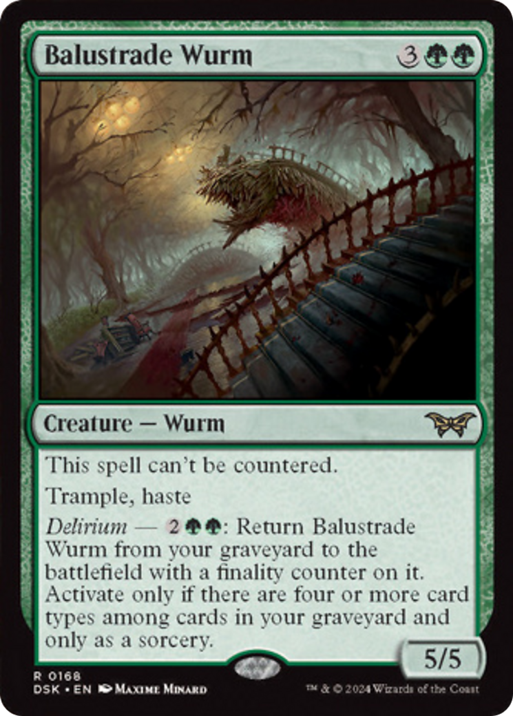 Balustrade Wurm [Duskmourn: House of Horror] | Eastridge Sports Cards & Games