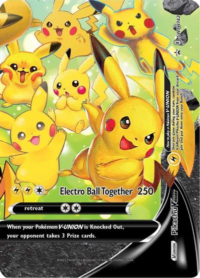 Pikachu V-UNION (SWSH142) (Celebrations) [Sword & Shield: Black Star Promos] | Eastridge Sports Cards & Games