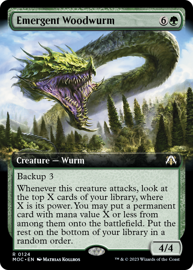 Emergent Woodwurm (Extended Art) [March of the Machine Commander] | Eastridge Sports Cards & Games