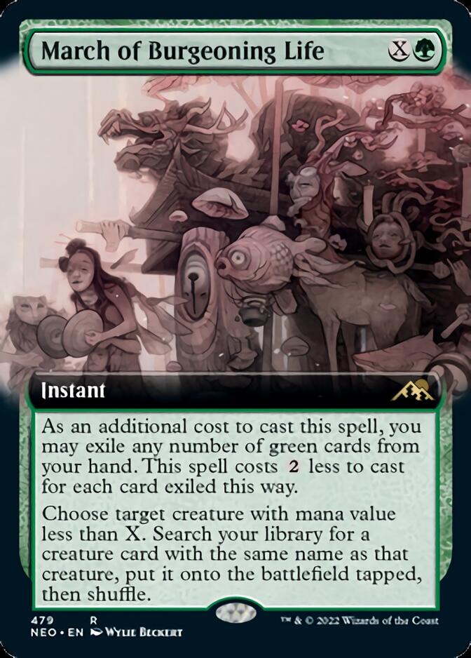 March of Burgeoning Life (Extended Art) [Kamigawa: Neon Dynasty] | Eastridge Sports Cards & Games
