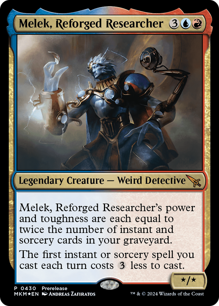 Melek, Reforged Researcher [Murders at Karlov Manor Prerelease Promos] | Eastridge Sports Cards & Games