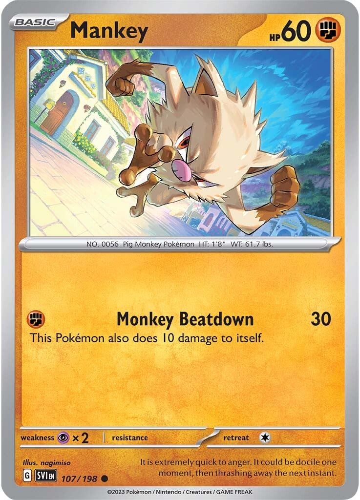 Mankey (107/198) [Scarlet & Violet: Base Set] | Eastridge Sports Cards & Games