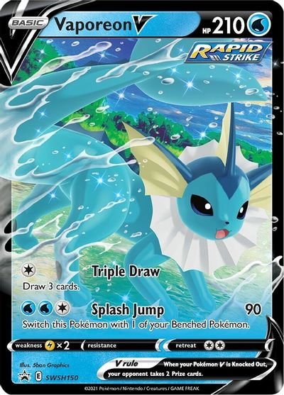 Vaporeon V (SWSH150) [Sword & Shield: Black Star Promos] | Eastridge Sports Cards & Games