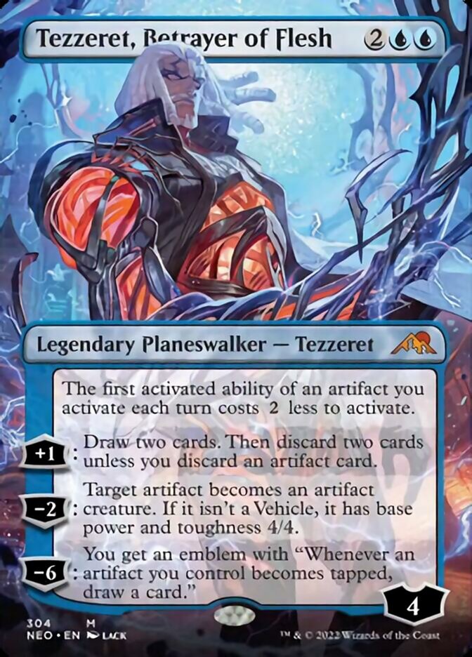 Tezzeret, Betrayer of Flesh (Borderless) [Kamigawa: Neon Dynasty] | Eastridge Sports Cards & Games