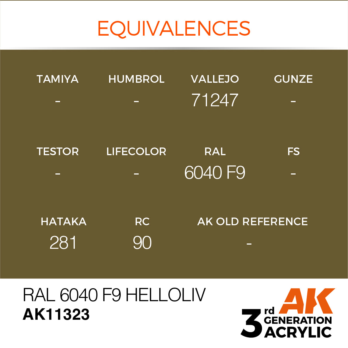 RAL 6040 F9 Helloliv - AFV (17ml) | Eastridge Sports Cards & Games