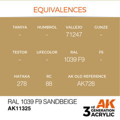 RAL 1039 F9 Sandbeige - AFV (17ml) | Eastridge Sports Cards & Games