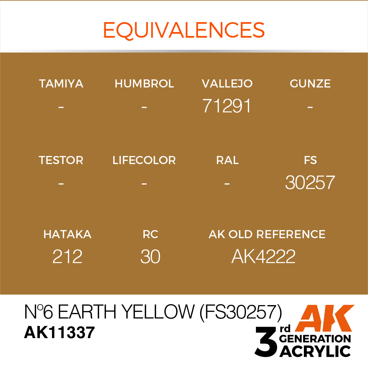 No. 6 Earth Yellow (FS30257) - AFV (17ml) | Eastridge Sports Cards & Games