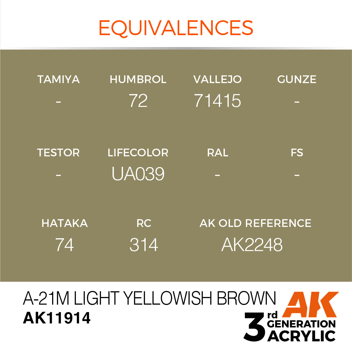 A-21M Light Yellowish Brown - Air (17ml) | Eastridge Sports Cards & Games