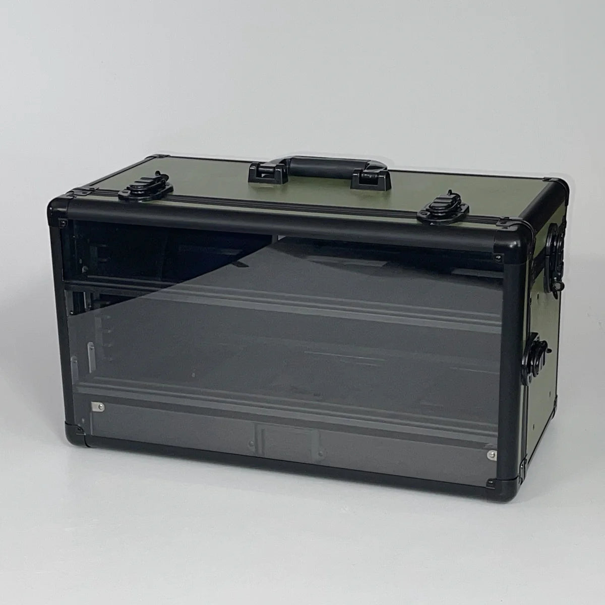 Table War Bundle Trays + Tower: Half-size Case - Olive Green | Eastridge Sports Cards & Games
