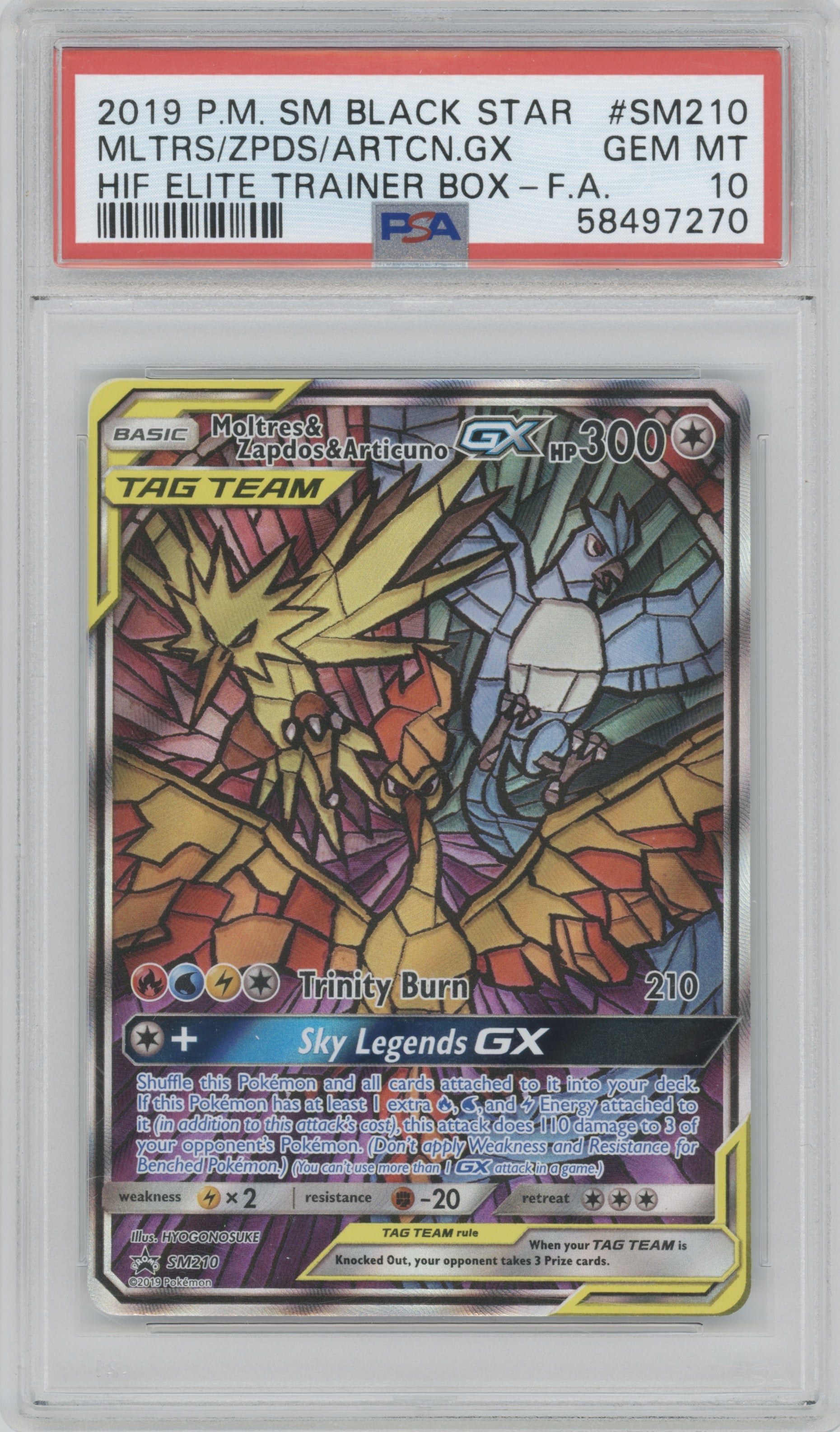 2019 Pokemon Moltres & Zapdos & Articuno GX #SM210 PSA 10 | Eastridge Sports Cards & Games
