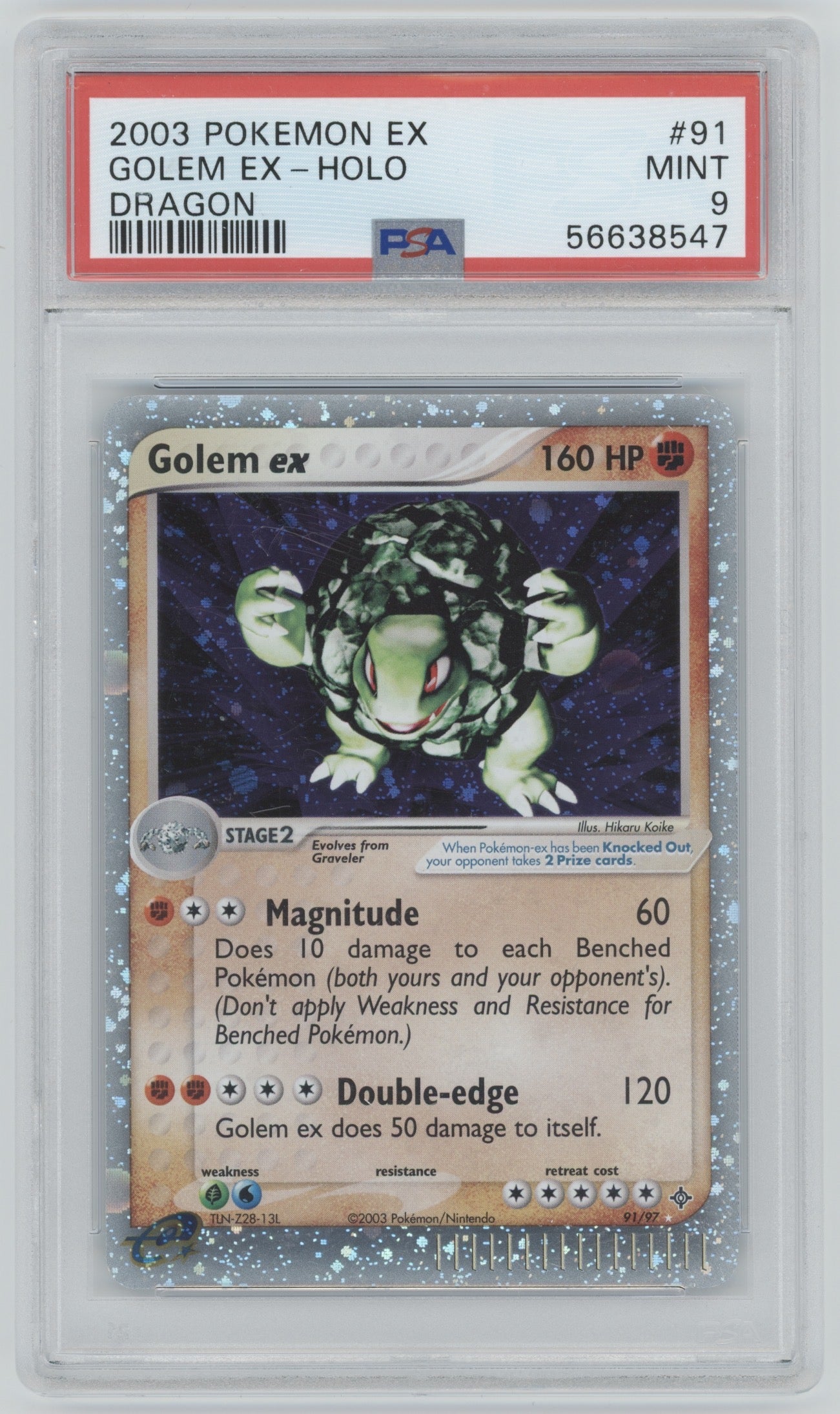 2003 Pokemon EX Dragon Holo Golem EX #91 PSA 9 | Eastridge Sports Cards & Games