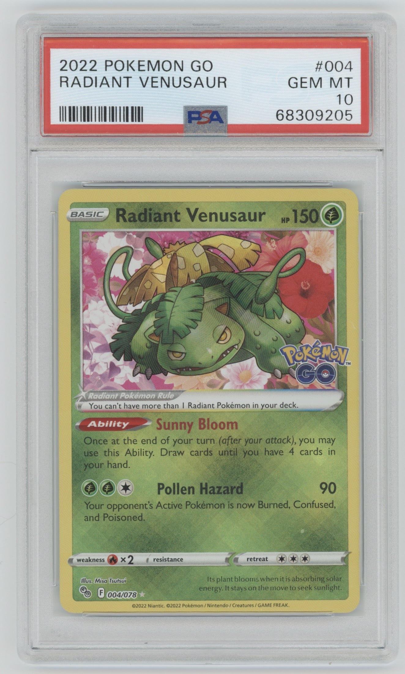 2022 Pokemon Go Radiant Venusaur #004 PSA 10 | Eastridge Sports Cards & Games