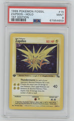 1999 Pokemon 1st Edition Fossil Holo Zapdos #15 PSA 9 | Eastridge Sports Cards & Games