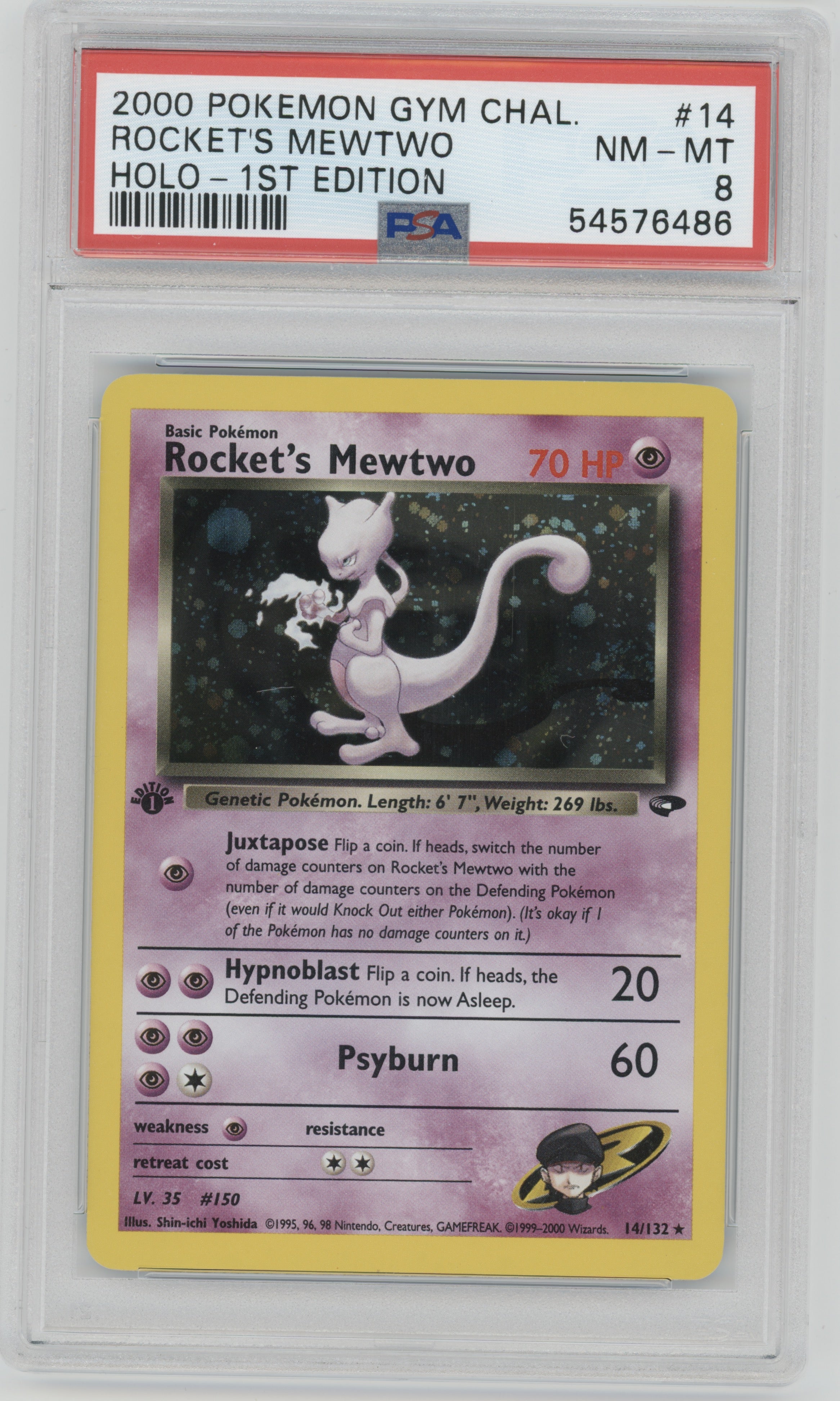 2000 Pokemon Gym Challenge 1st Edition Rocket's Mewtwo #14 PSA 8 | Eastridge Sports Cards & Games