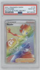 2021 Pokemon Battle Styles Phoebe #175 PSA 10 | Eastridge Sports Cards & Games