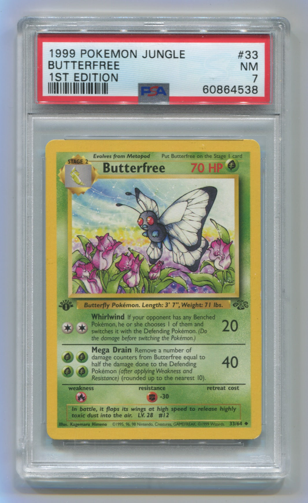1999 Pokemon Jungle 1st Edition #33 Butterfree PSA 7 | Eastridge Sports Cards & Games