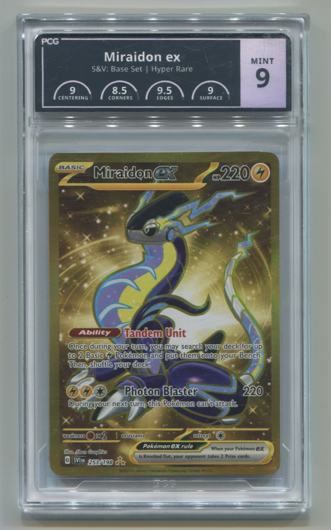 2023 Pokemon Scarlet & Violet 253 Miraidon EX (Hyper Rare) PCG 9 Eastridge Sports Cards & Games 2023 Pokemon Scarlet & Violet 253 Miraidon EX (Hyper Rare) PCG 9 Eastridge Sports Cards & Games