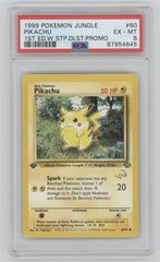 1999 Pokemon Jungle Pikachu 1st Edition #60 With Stamped Promo PSA 6 | Eastridge Sports Cards & Games