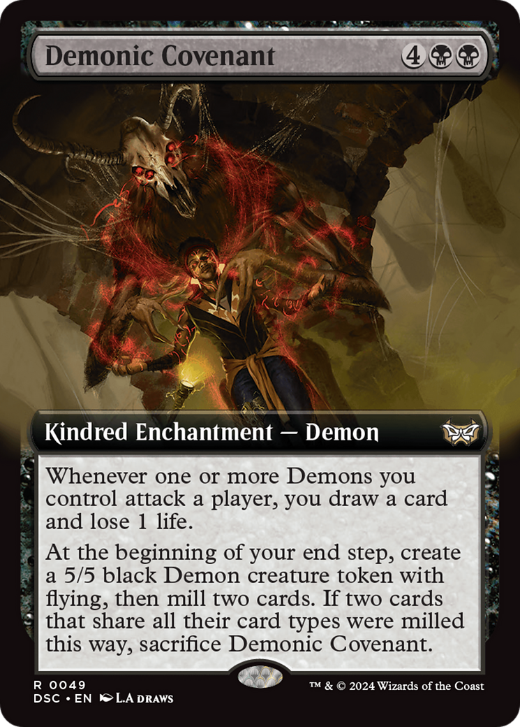 Demonic Covenant (Extended Art) [Duskmourn: House of Horror Commander] | Eastridge Sports Cards & Games