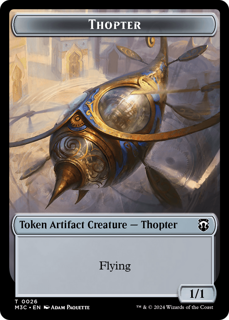 Aetherborn // Thopter Double-Sided Token [Modern Horizons 3 Commander Tokens] | Eastridge Sports Cards & Games