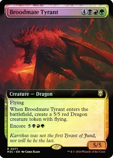 Broodmate Tyrant (Extended Art) (Ripple Foil) [Modern Horizons 3 Commander] | Eastridge Sports Cards & Games