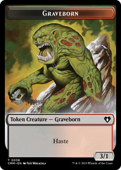 Spirit (0010) // Graveborn Double-Sided Token [Commander Masters Tokens] | Eastridge Sports Cards & Games