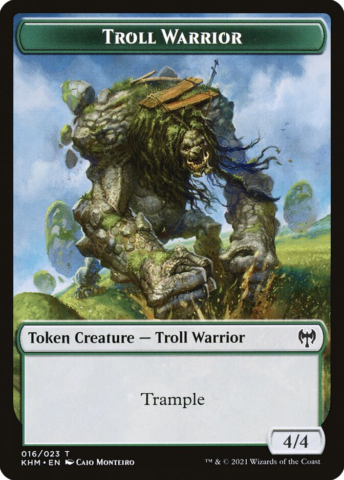 Treasure // Troll Warrior Double-Sided Token [Kaldheim Tokens] | Eastridge Sports Cards & Games