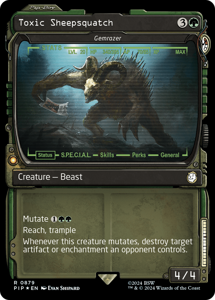 Toxic Sheepsquatch - Gemrazer (Showcase) (Surge Foil) [Fallout] | Eastridge Sports Cards & Games