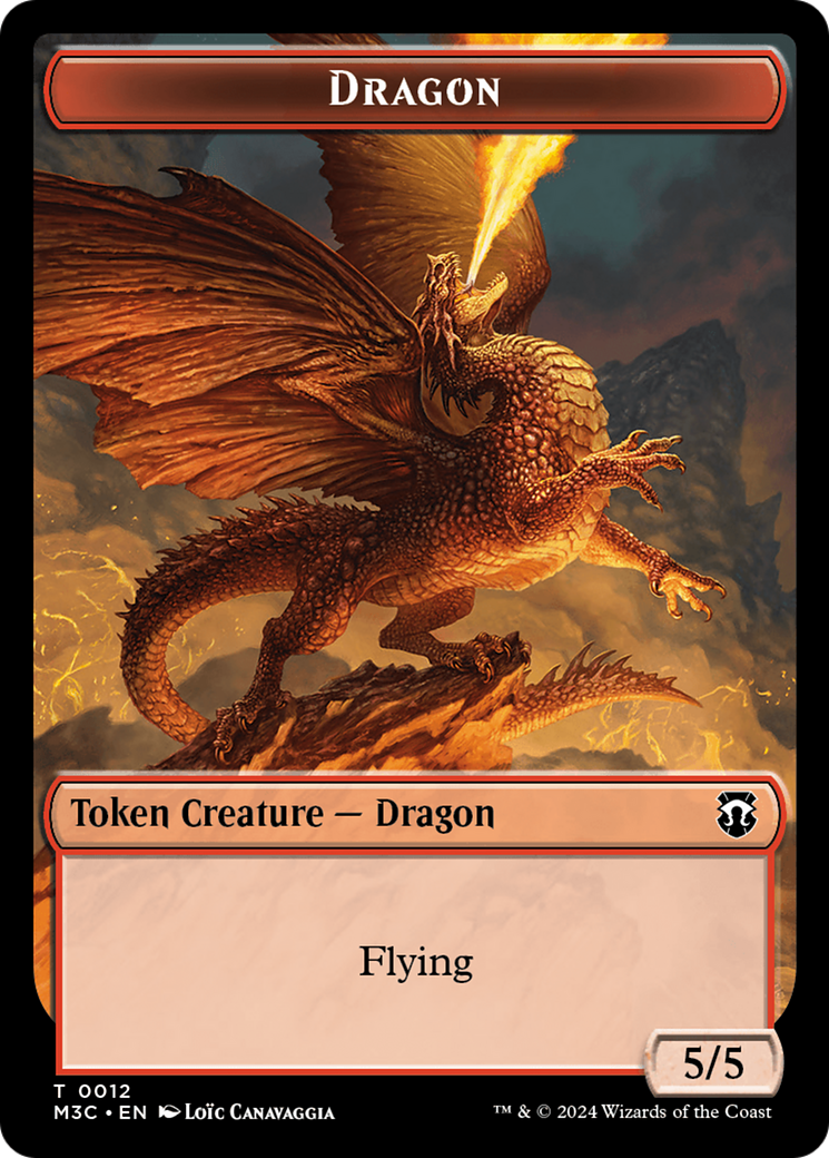 Dragon // Shapeshifter (0008) Double-Sided Token [Modern Horizons 3 Commander Tokens] | Eastridge Sports Cards & Games