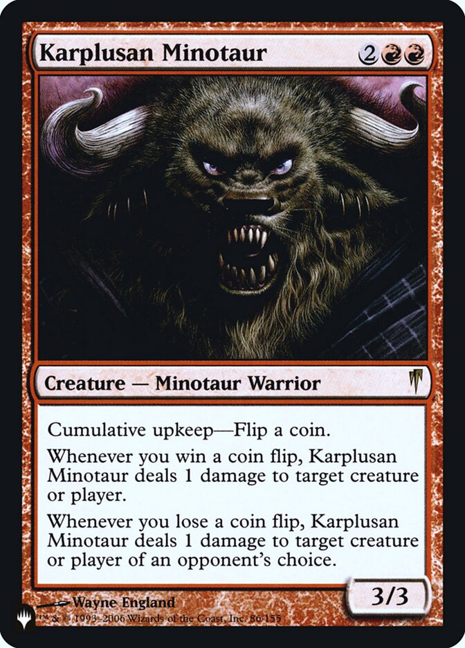 Karplusan Minotaur [Secret Lair: Heads I Win, Tails You Lose] | Eastridge Sports Cards & Games