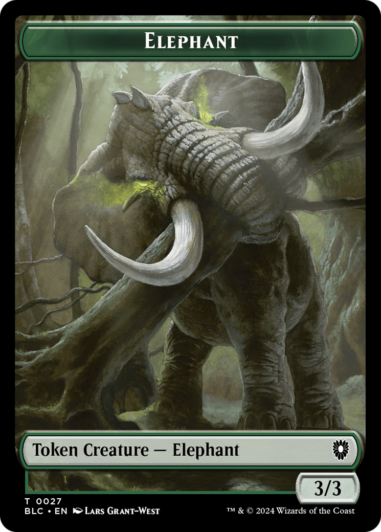 Elephant // Squid Double-Sided Token [Bloomburrow Commander Tokens] | Eastridge Sports Cards & Games