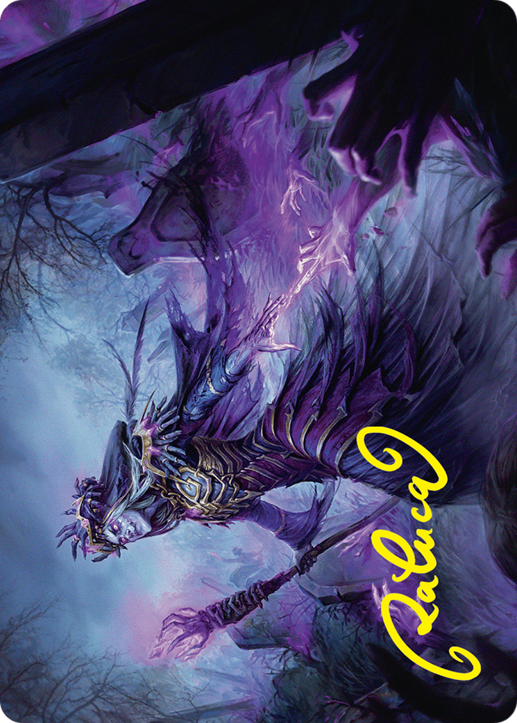 Zul Ashur, Lich Lord Art Card (10/54) (Gold-Stamped Signature) [Foundations Art Series] | Eastridge Sports Cards & Games