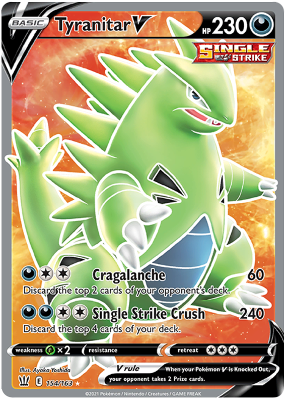 Tyranitar V (154/163) [Sword & Shield: Battle Styles] | Eastridge Sports Cards & Games