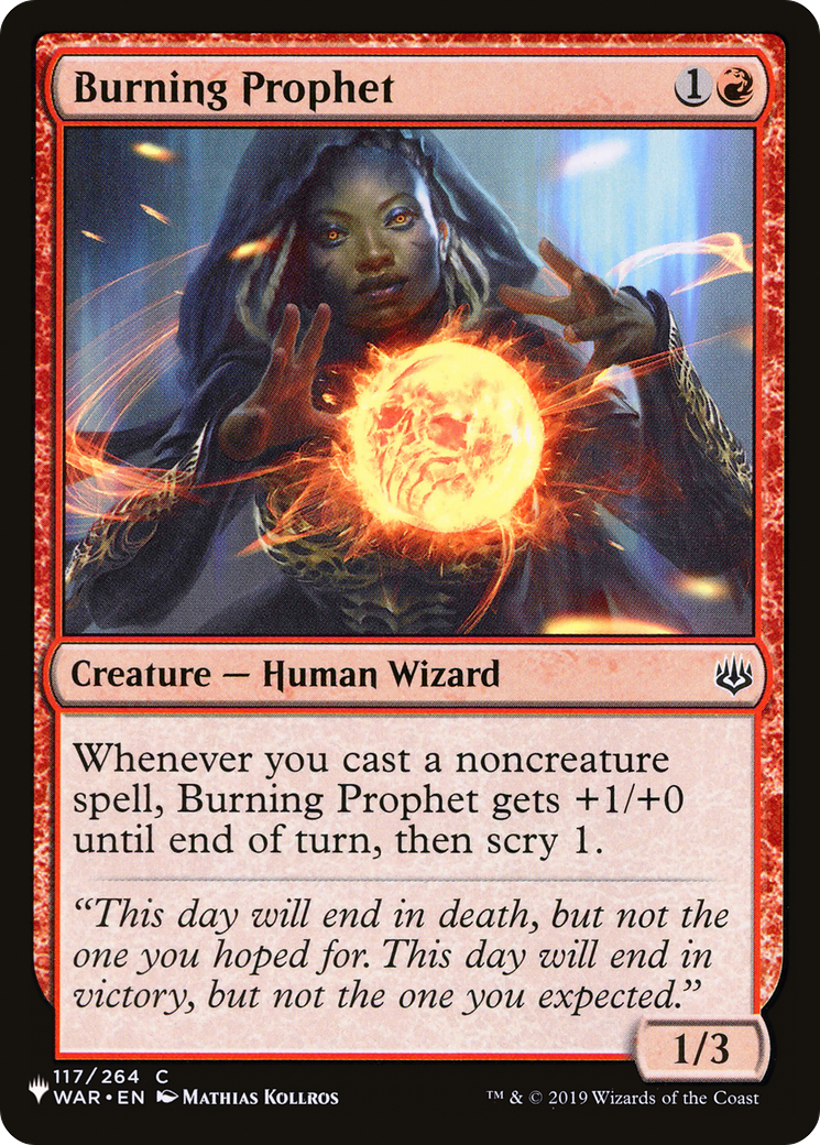 Burning Prophet [The List Reprints] | Eastridge Sports Cards & Games