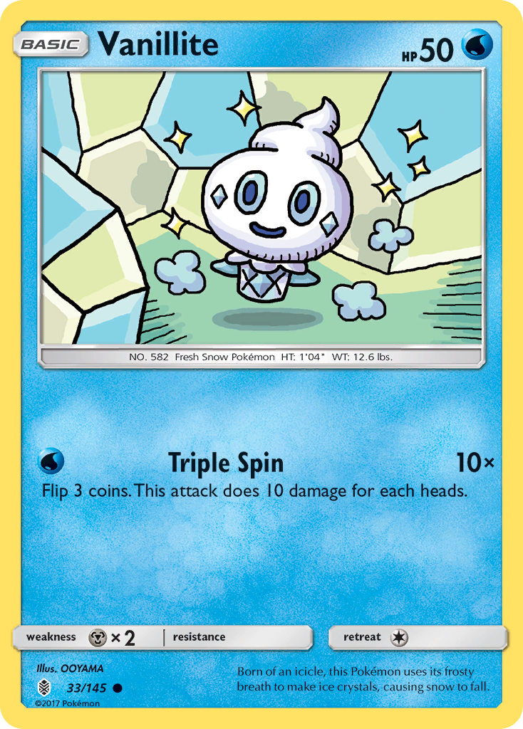 Vanillite (33/145) [Sun & Moon: Guardians Rising] | Eastridge Sports Cards & Games