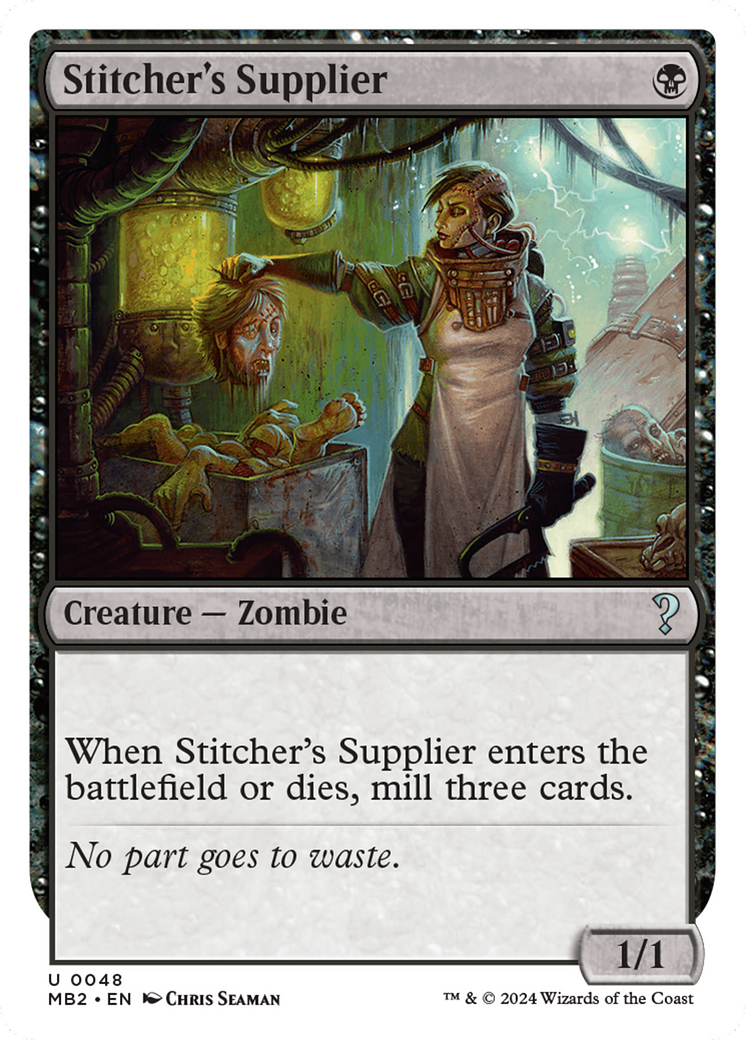 Stitcher's Supplier (White Border) [Mystery Booster 2] | Eastridge Sports Cards & Games