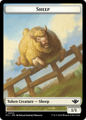 Treasure // Sheep Double-Sided Token [Outlaws of Thunder Junction Tokens] | Eastridge Sports Cards & Games