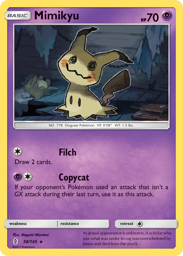 Mimikyu (58/145) [Sun & Moon: Guardians Rising] | Eastridge Sports Cards & Games