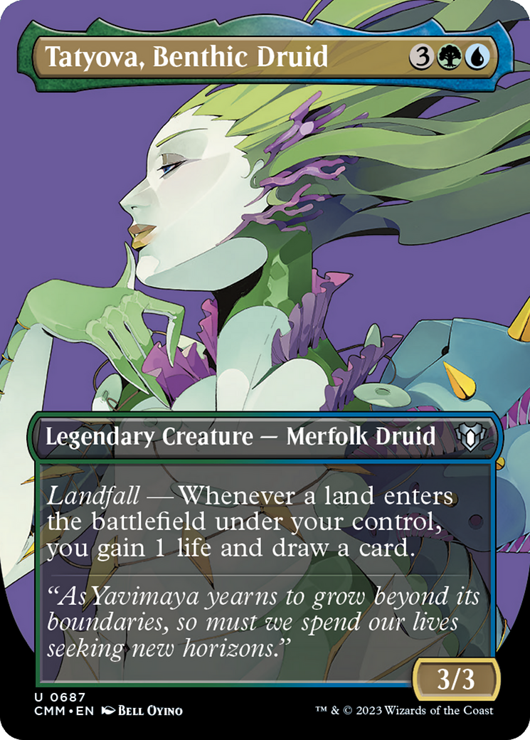 Tatyova, Benthic Druid (Borderless Profile) [Commander Masters] | Eastridge Sports Cards & Games