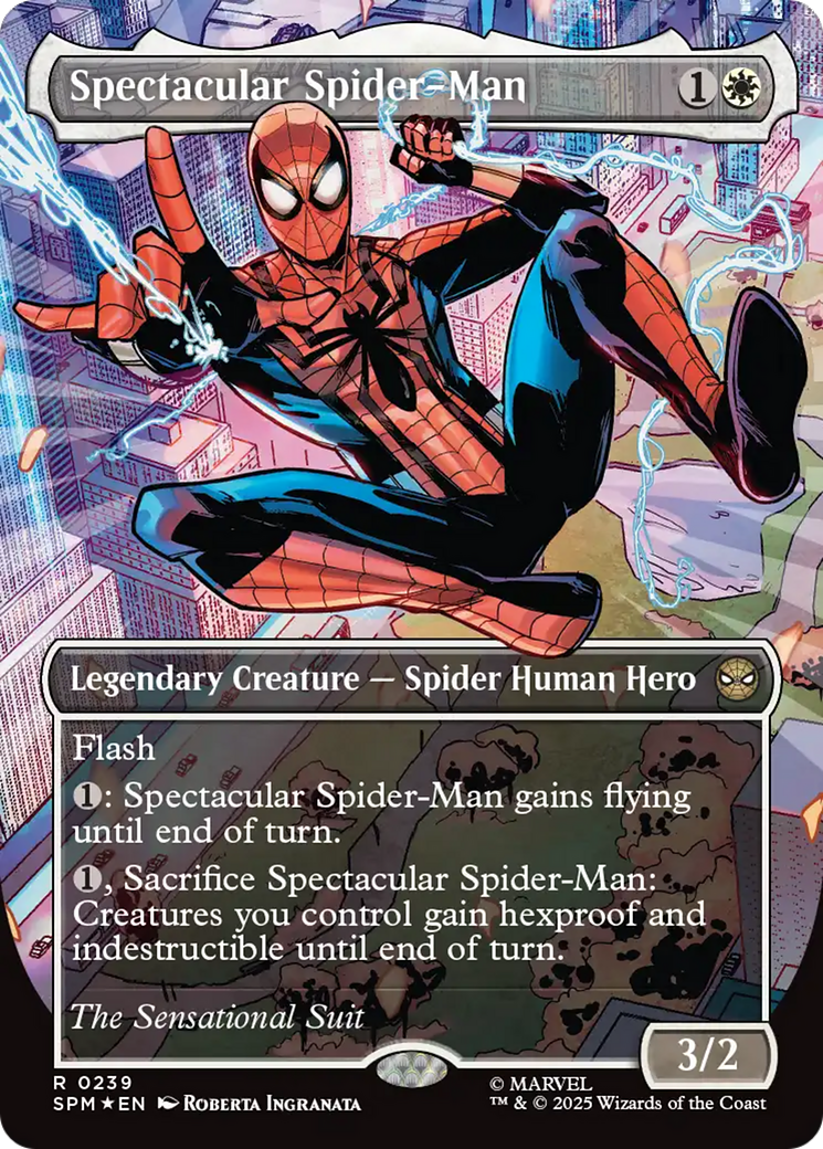 Spectacular Spider-Man (0239) (Borderless) (Textured Foil) [Marvel's Spider-Man] | Eastridge Sports Cards & Games